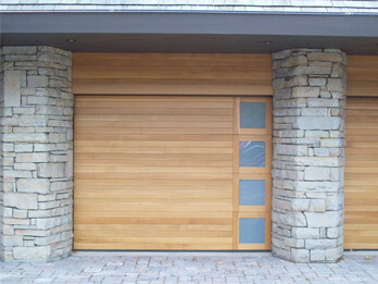 Custom Wood Door - Right-side Windows