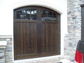 Dark Custom Wood Door - With Arch