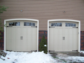 Two Custom Wood Doors - With Small Arch