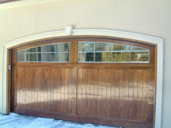 Wide Custom Wood Door - With Arch