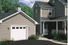 House with a garage door