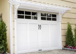 White garage door