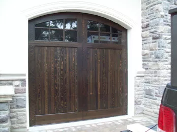 Dark Custom Wood Door - With Arch